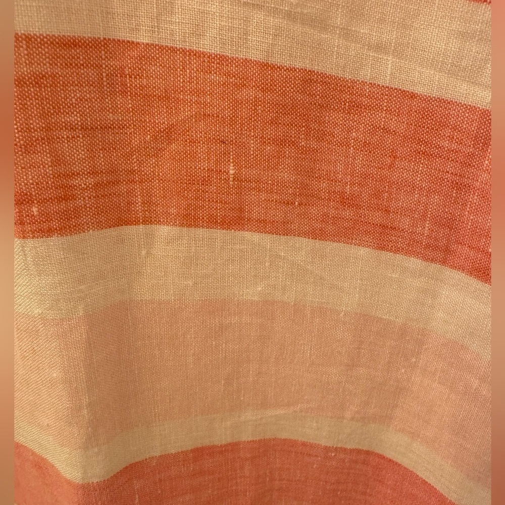 Like new! Island Company Pink and White Linen Shift Dress, sz M - Picture 4 of 8